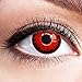 Produktbild Farbige Kontaktlinsen Schwarz Rot Ohne Stärke mit Motiv Linsen Halloween Karneval Fasching Cosplay Kostüm Black Red Eyes Schwarze Rote Augen Devil Volturi Vampir Feuer