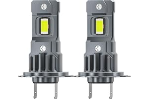 MGCOKINILY Halogen Auto Lampen H7, 55W 300% Helligkeit als Halogenlampen11000LM 6000K Kaltes Weiß,1:1 Mini-Größe, 2 Stück