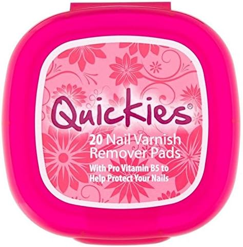 Quickies Nail Varnish Large Remover Pads 20 per pack (PACK OF 4)