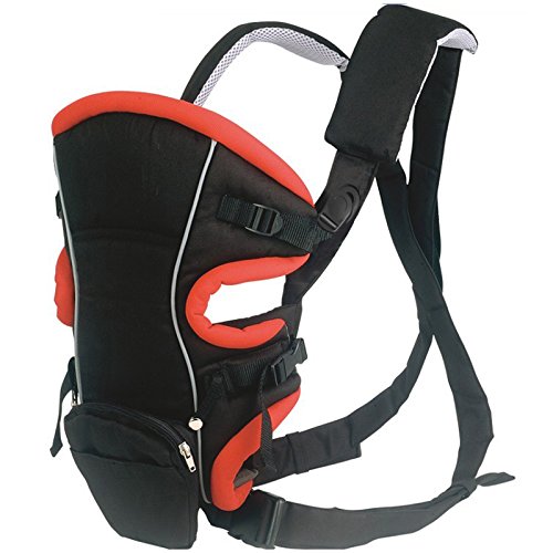 New ALLIS Baby Carrier Backpack Sling Wrap 3 Ways - Red/Black