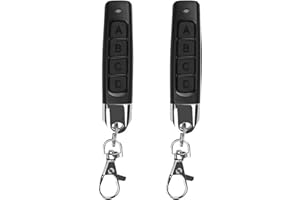 BKIYOUGO Universal Garage Door Opener, 433Mhz Replacement Garage Hand Transmitter Wireless Cloning Remote Control Key Fob 4 in 1 Remote Control Duplicator for Car Roller Shutter Garage Door (2 Pack)