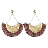 🦄 Tipo: Pendientes. Patrón: Long Tassel, Nuevo y Verano - - - - - Pendientes largos mujer plata bisuteria rosa rojos negros fiesta dorados flecos pendientes plata 925 mujer niña de ley pequeños largos estrella hombre pendientes rojos de cristal flecos largos mujer flor plumas y dorados