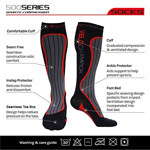 VeloChampion Kompressionssocken Kompression Socken Compression Socks – Sports, Laufen, Radfahren, Triathlon - 4