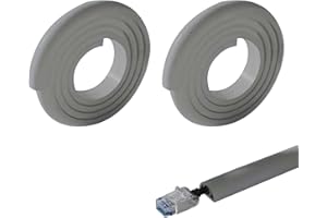 Xafrstyu Cable Trunking Kit, Electrical Cable Trunking with Self Adhesive, Trunking for TV Cables, Decorative Self-Adhesive Cable Cover (2M,Grey)