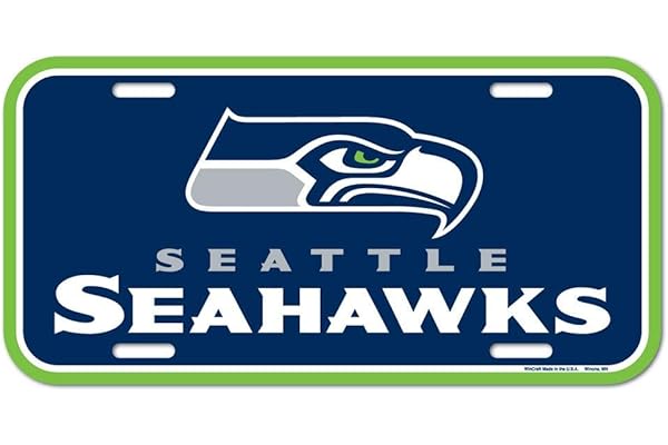NFL Seattle Seahawks License Plate, Team Color, One Size by WinCraft