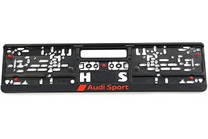 Audi Sport GmbH 3291900100 registreringsskylthållare original sport registreringsskylthållare, svart/röd, 520 x 110 mm
