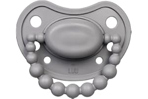 LUU – Smoczek 6+ mc-y – Smoczek dla Niemowląt z Medycznego Silikonu, Wspiera Prawidłowy Rozwój Jamy Ustnej i Zębów, Przyjazny Karmieniu Piersią, bez BPA – Lovely Gray