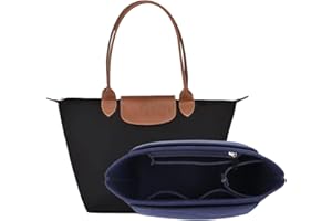 D.DUO Bag Insert Organizer, purse accessories, Suitable For Longchamp long handle tote organizer (DarkBlue,L(LongHandle))