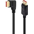 BolAAzuL Right Angle Displayport 1.4 Cable 4K/144Hz Angle Display Port Cable, 8K/60Hz DP 1.4 90 Degree DP Cable Male to Male 1.8m FreeSync G-Sync
