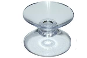 Besocute Packet of (4) 37mm (just under 1 1/2") double sided suction cups with sucker, suckers, plain, clear vinyl, PVC suction cup 37mm sucker on both sides,