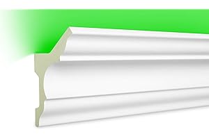 HEXIM 2 Mètres LED Profil, PU Moulure Éclairage Indirect 80x48mm, LED-4