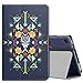 Produktbild MoKo Hülle für All-New Amazon Fire 7 Tablet (7. Generation, 2017 Modell) - Kunstleder Ständer Schutzhülle mit Auto Sleep/Wake up Funktion, Stift-Schleife und Stanfunktion, Wolf Totem