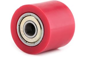 EVGATSAUTO Tenditore Catena Puleggia, Guida della Ruota del Tenditore del Cursore del Cursore della Puleggia della Catena di Trasmissione per Moto da Strada ATV 8mm/10mm (Rossa 8MM)