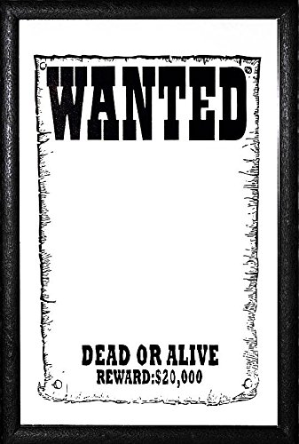 Wanted Spiegel "dead or alive" (20cm x 30cm)