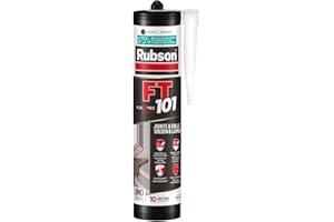 Rubson FT 101 Noir, Mastic polymère de haute qualité pour joints, fissures, collages, Mastic étanche pour intérieur & extérieur, Mastic multi-matériaux, cartouche 280 ml