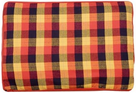 Creature Clothes - Dog Bed Cover - Autumn Check/Red Fleece - Handmade in The UK - 55x80x10cms Fits A Folded Single Duvet
