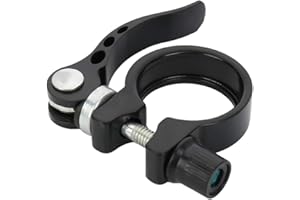 IKAAR 31.8mm Bike Seat Post Clamp Aluminium Alloy Seatpost Collar Fit for 27.2mm- 28.6mm Seatpost Black