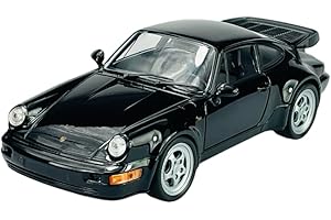 DROMADER Welly Porsche 911 964 Turbo Coupe czarne 1988-1994 1/24 1:24 Die Cast Metall model samochodu nowy w skrzynce