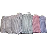 Dinkelkissen Körnerkissen kariert 100% Baumwolle 50x20cm