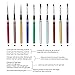 Anself Pro 10-Piece Nail Art Design Brush Set for Polish UV Gel Paint - Nylon Brush Heads, Nail Decoration Kit