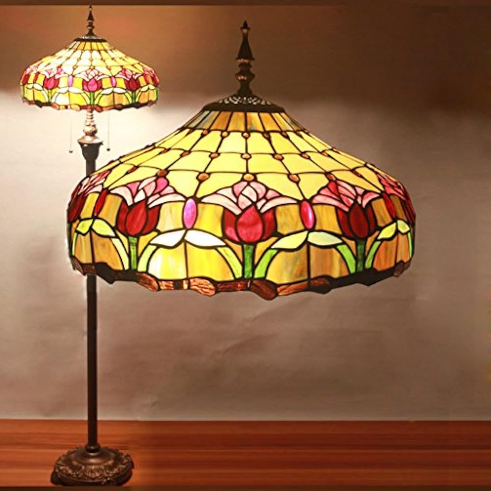 SINCERE@ 16 Zoll Tiffany Nacht Schlafzimmer Wohnzimmer Im Europäischen Stil Garten Rosen Dekorative Glasmalerei Creative Arts Restaurant Stehleuchte