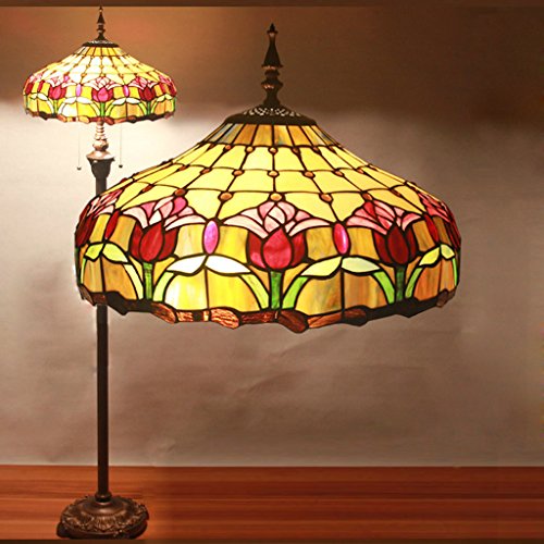 SINCERE@ 16 Zoll Tiffany Nacht Schlafzimmer Wohnzimmer Im Europäischen Stil Garten Rosen Dekorative Glasmalerei Creative Arts Restaurant Stehleuchte