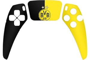 DeinDesign Skin kompatibel mit Sony Playstation 5 Controller PS5 Folie Sticker Borussia Dortmund Sterne BVB