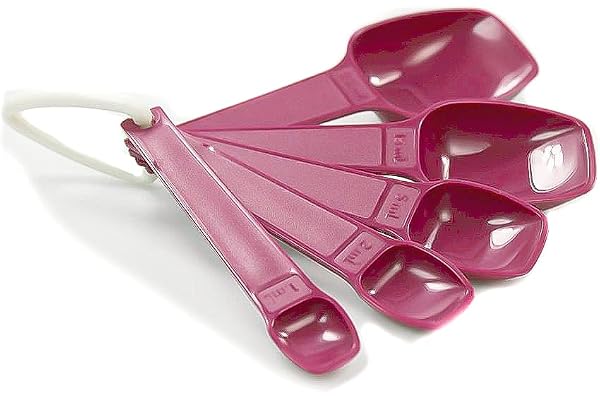 Tupperware Lot de 5 cuillères à mesurer Rouge 37990
