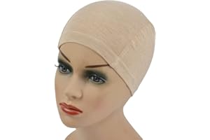 YANTAISIYU 1 pieza gorra de peluca de fibra de bambú cómoda gorra de peluca elástica para pelucas (marrón claro)