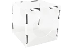 Dammbur dust box akryl, avtagbar, 2 hål, lätt att installera, transparent, stabil, stängd, slipande dammbox-lock, platsbespar