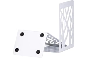 INNÔPLUS Bookends, Bookends, Book Holder, CD Children's Metal, Book Holder for Shelf, Folder Holder, DVD Invisible Bookshelf, Bookends Book Stopper, Book Holder Book Holder, Book Weight, 1 Pair White