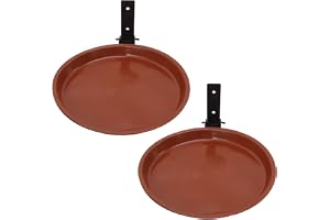 Soraz Tree Mounted Bird Feeder, Eco Friendly Easy To Install Tree Mounted Bird Tray With Heavy Duty Metal For Backyard (2 Pot and 2 Bracket)