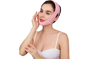 QIWENR Amincissant De Bandage Lifting Pour Le Visage V Line Masque,Masque Minceur En Forme De V Lifting Masque Visage,Minceur Visage,Masque Anti-Rides Pour Double Menton Et Peau AffaisséE(Rose)