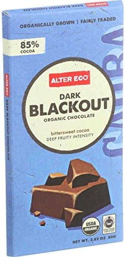 Alter Eco Americas Organic Chocolate Bar - Dark Blackout - 2.82 oz Bars - Pack of 12