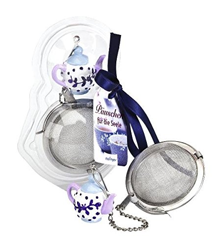 Preisvergleich Produktbild Päuschen für die Seele: Teesieb mit Deko-Kännchen