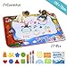 Produktbild Conthfut Aqua Wasser Doodle Matte 100 x 70 cm, Kids Toddler Wasser Zeichnen Malmatte mit 3 Magic Stifte und 12 Stempelset - Geburtstag Geschenke für Kinder