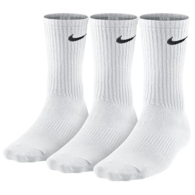 Nike - Crew Lot de 3 paires de chaussettes - Blanc (Blanc/Noir) - EUR : 38–42 (Taille Fabricant : M)