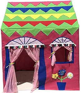 Homecute Hut Type Kids Toys Jumbo Size Play Tent House for Boys and Girls Pink-Green