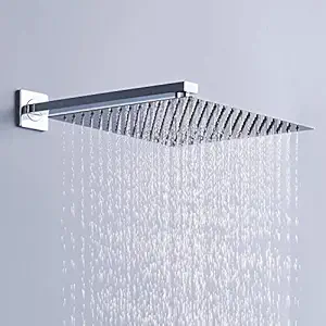 Quality 4x4 Inch Shower with 15 inch Arm Stainless Steel Overhead Shower (Combo Set)