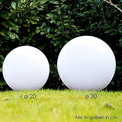 hofstein Set de 2 boules lumineuses de 20 et 30 cm de diamètre avec piquet et câble