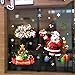 Produktbild Yuson Girl Weihnachten Aufkleber Fenster Süß Weihnachtsmann Abnehmbare Weihnachten Deko Wandtattoo Weihnachten Statisch Haftende PVC Aufkleber Fensteraufkleber Wandaufkleber Weihnachten
