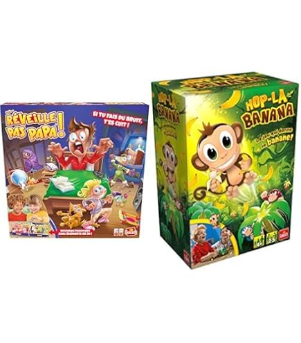 Hop La Banana – Jeu D’action Et D’adresse – Singe Sauteur – 2 à 5 Joueurs – Dès 4 Ans – Parties De 15 Minutes – Soirée Famille Garantie