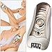 Sminiker 3 in 1 Lady Waterproof Rechargeable Hair Removal Kit ( Bikini Trimmer, Hair Epilator, Callus Remover ) with 2 Mode Power Switch, LED Hair Shaver for Arm, Underarm, Bikini Line & Legs (Gold) 