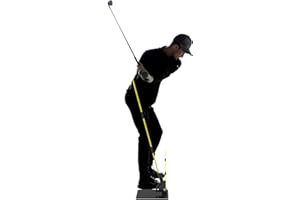 Happy Golfer Golf Swing Trainer for Swing Plane & Alignment | Plate with Two Alignment Sticks | To Perfect Your Golf Swing with Multiple Training Drills | Golf Practice Training Aid