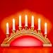 Produktbild SIKORA LB64 klassisch eleganter Lichterbogen / Schwibbogen 7-flammig, Farbe:natur