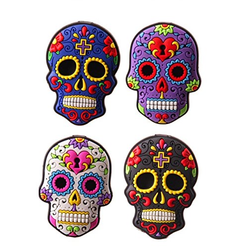 Kühlschrank Magnet Tag der Toten 4er Set Totenkopf Küchen Memo Soft Memo Soft Pinnwand