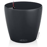 Lechuza Classico Colour 28 Slate Grey 13204 | 1 Pack, 11" x 10.2", Medium Size, Indoor, Outdoor, Drain Hole, Quality Plastic,
