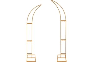 Bröllopsbåge stativ bröllop böjd klämma båge bakgrundsbakgrund stativ 2 st stående bakgrund stående plats metallram dekoration för bröllop, födelsedagar, årsdagar, ceremoni, fest