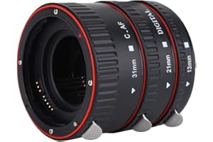 GAEIRT Juego de Tubos de Extensión de Lente, Anillos Adaptadores de Tubo de Extensión Macro de Enfoque Automático con Bolsa de Almacenamiento, Tubo de Lente Adaptador Macro de 13 Mm/21 Mm/31Mm para Canon