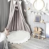 Pueri Kinder Baby Spielmatte Runde Teppich Kriechmatte Spielzelte Dekoration fürs Kinderzimmer (Weiß) Pueri Kinder Baby Spielmatte Runde Teppich Kriechmatte Spielzelte Dekoration fürs Kinderzimmer (Weiß)